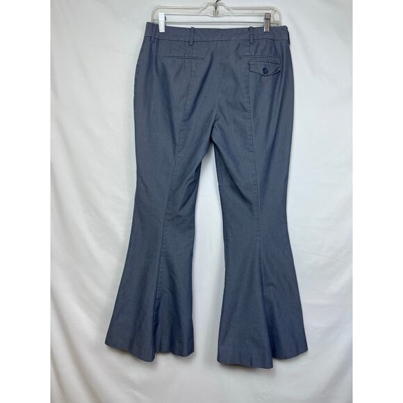 Body By Victoria Women's Size 8 Blue The Christie Flare Leg 70s Pants - Picture 6 of 8